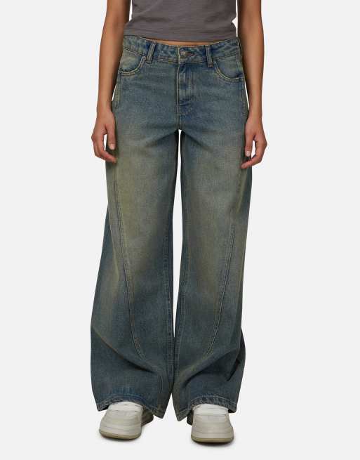 Good For Nothing Baggy vintage wash denim jeans in blue