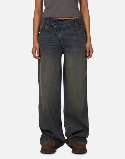 Good For Nothing Baggy vintage wash denim jeans in blue - view 1