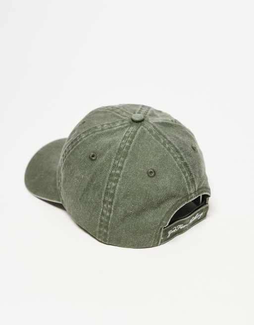 Good For Nothing baseball cap in green with emblem logo, 3 of 3