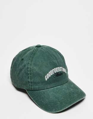 baseball cap in washed green