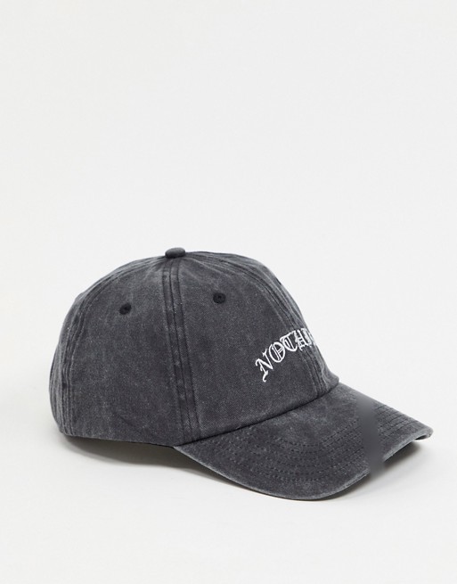 Good For Nothing baseball cap with gothic logo in black