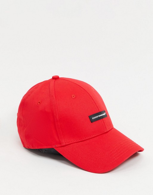 Good For Nothing baseball cap with logo in red