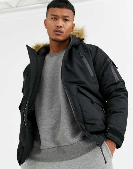 Didittivi: Black Bomber Jacket With Grey Hoodie