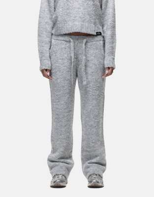 Good For Nothing Bouclé knitted joggers in grey