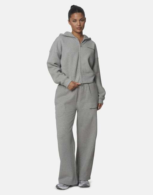 Good For Nothing Boxy cotton-rich fleece zip hoodie in grey, 3 of 4