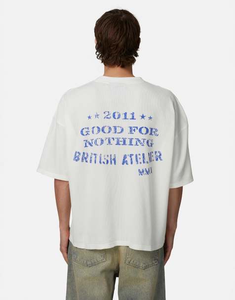 Good For Nothing Boxy fit graphic tee in white - view 1