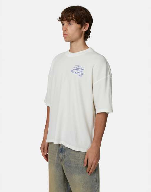 Good For Nothing Boxy fit graphic tee in white, 3 of 4