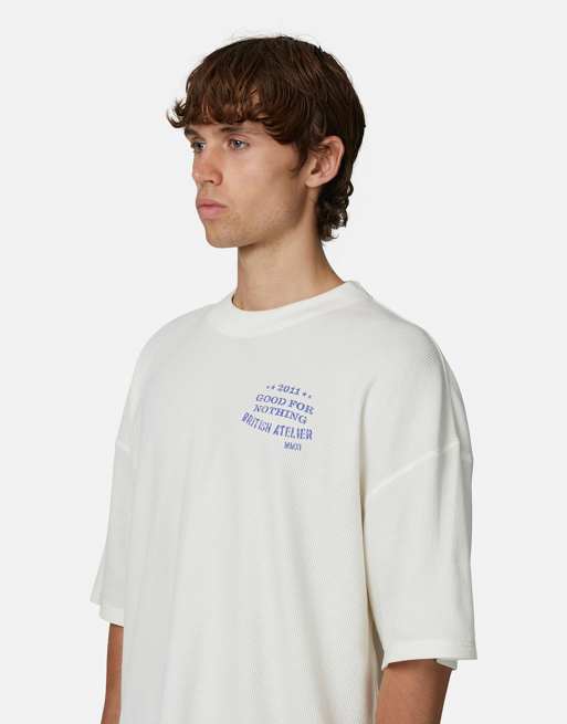Good For Nothing Boxy fit graphic tee in white, 4 of 4