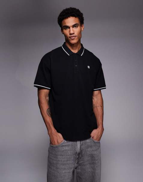 Good For Nothing boxy polo shirt in black - view 1