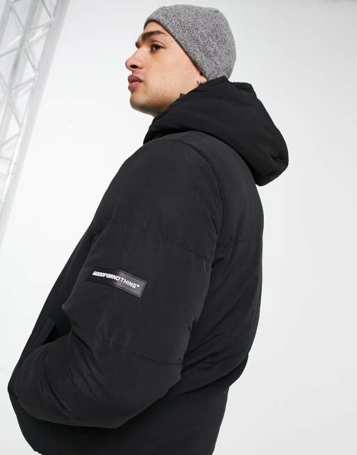 Good for nothing black puffer jacket online