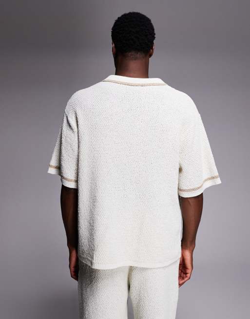 Good For Nothing - Camicia in maglia bianco sporco in coordinato, 3 di 5