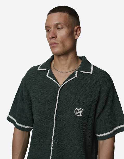 Good For Nothing - Camicia in maglia verde con colletto a rever - view 1