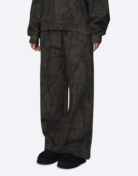 Good For Nothing Camo cotton fleece joggers in green - view 1