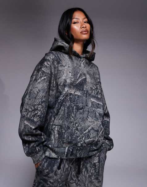 Good For Nothing Camo oversized hoodie in khaki - view 1