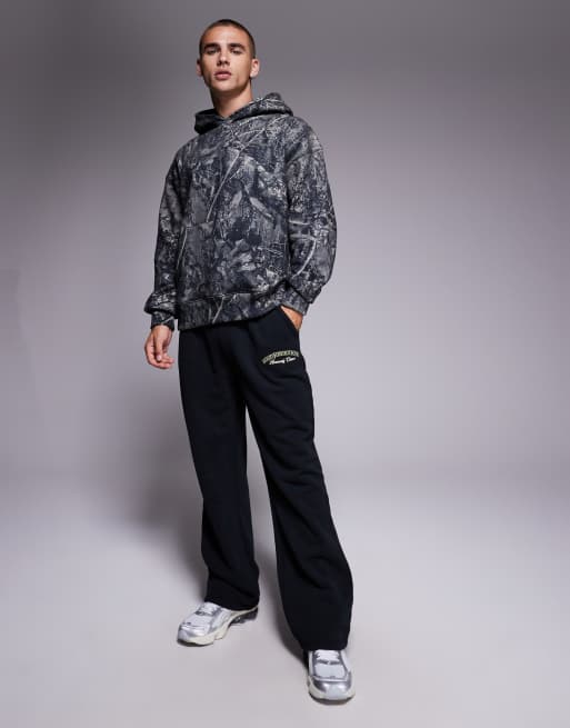 Good For Nothing Camo relaxed hoodie in black, 2 of 5
