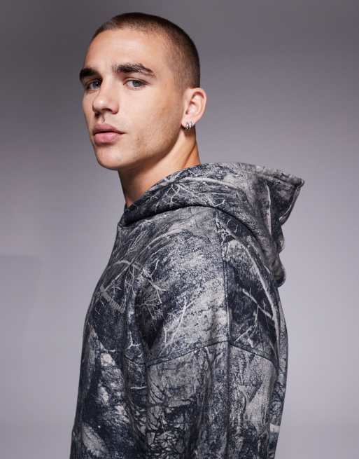 Good For Nothing Camo relaxed hoodie in black, 4 of 5