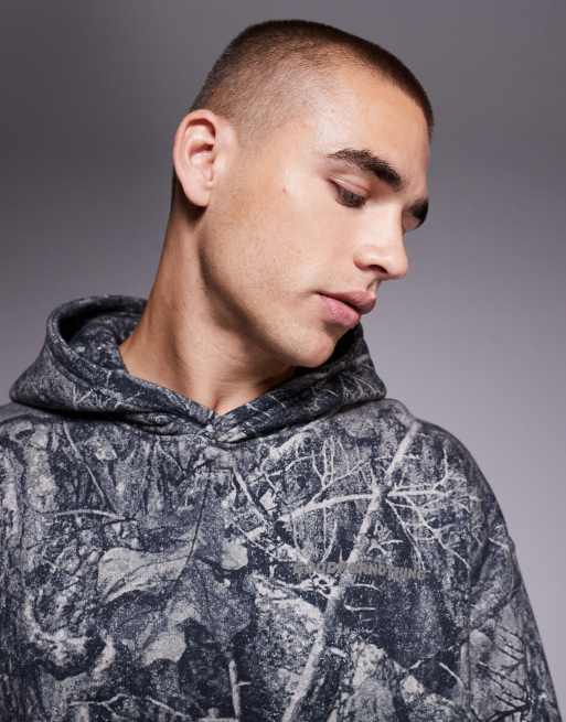 Good For Nothing Camo relaxed hoodie in black, 5 of 5