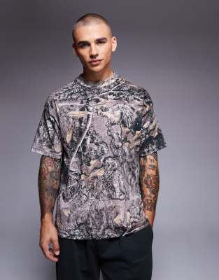 Good For Nothing Camo relaxed t-shirt in brown