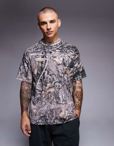 Good For Nothing Camo relaxed t-shirt in brown - view 1