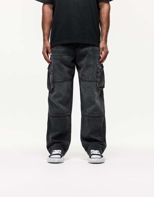 Good For Nothing - Cargo-jeans i vintage-vask 