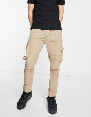 Good For Nothing cargo trousers in beige