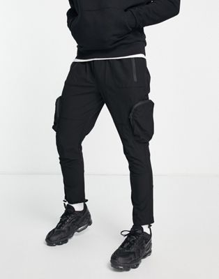 Good For Nothing cargo trousers in black
