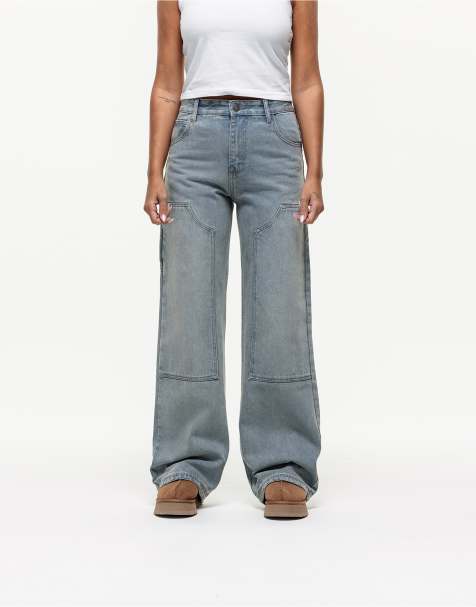 Good For Nothing carpenter denim jeans in sand blue wash - view 1