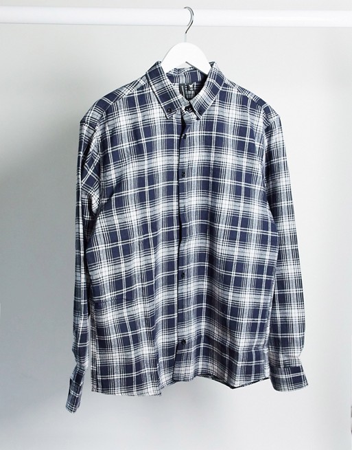 Good For Nothing check shirt in navy check