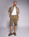 [Good For Nothing] Good For Nothing co-ord denim cargo shorts in washed brown (part of a set) S Washed Brown