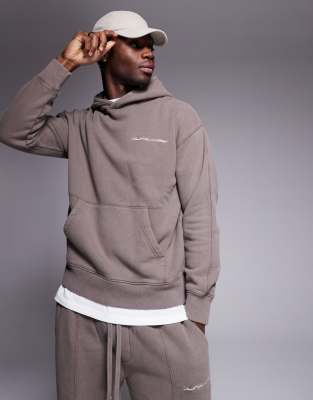 Good For Nothing Good For Nothing co-ord hoodie with back print in taupe-Neutral