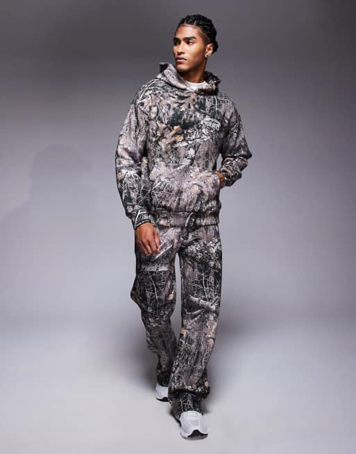 Good For Nothing co-ord in all over tree print camo