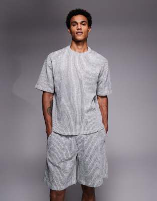 Good For Nothing Co-ord Knitted Shorts In Gray