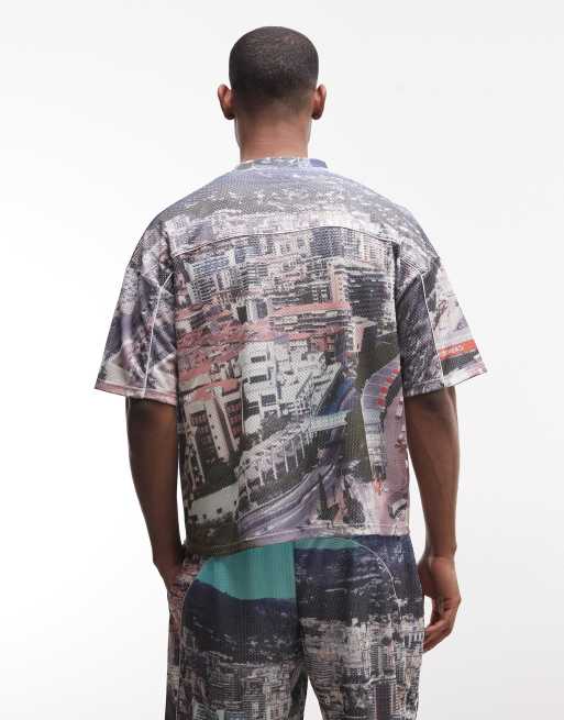 Good For Nothing co-ord oversized jersey with all over city print, 3 of 5
