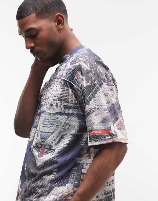 Good For Nothing co-ord oversized jersey with all over city print, 5 of 5