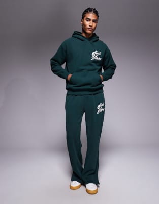 Good For Nothing Co-ord Oversized Pullover Hoodie In Green