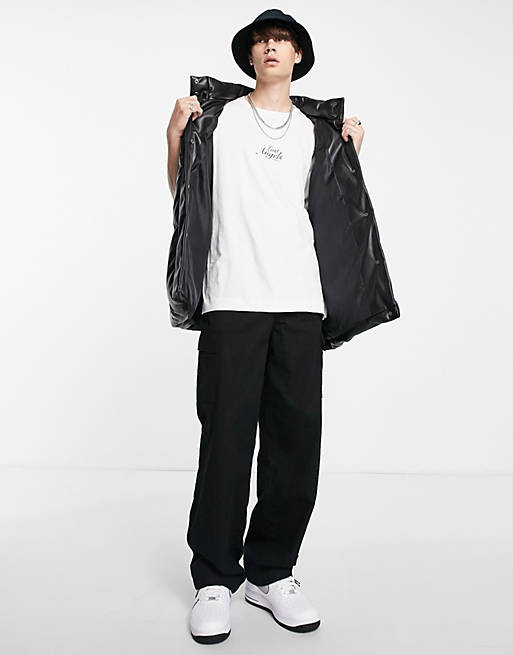 T-Shirts & Vests Good For Nothing co-ord oversized t-shirt in off white with chest embroidery 