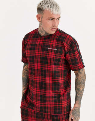 red tartan t shirt