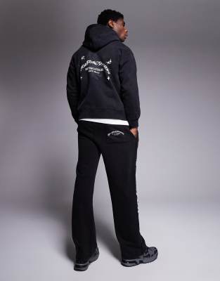 GOOD FOR NOTHING CO-ORD SPACE DYE SWEATPANTS WITH SIDE PRINT - PART OF A SET-MULTI 