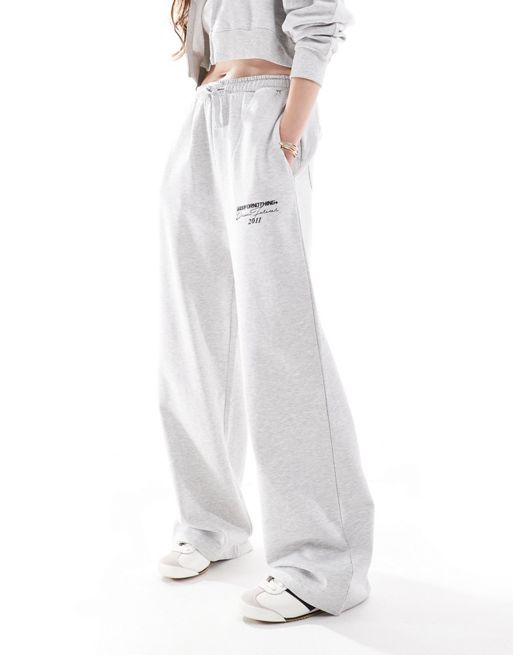 Good For Nothing co-ord wide leg joggers in grey marl