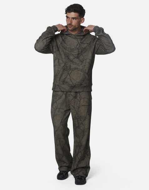 Good For Nothing - Completo con felpa oversize con cappuccio e joggers in cotone con stampa mimetica - view 1