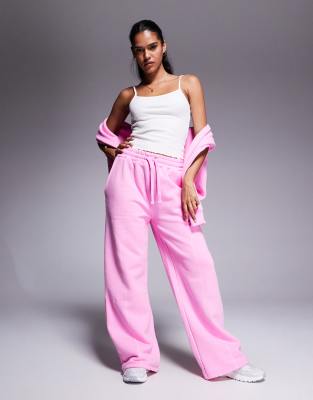Good For Nothing Contrast stitch relaxed jogger in pink