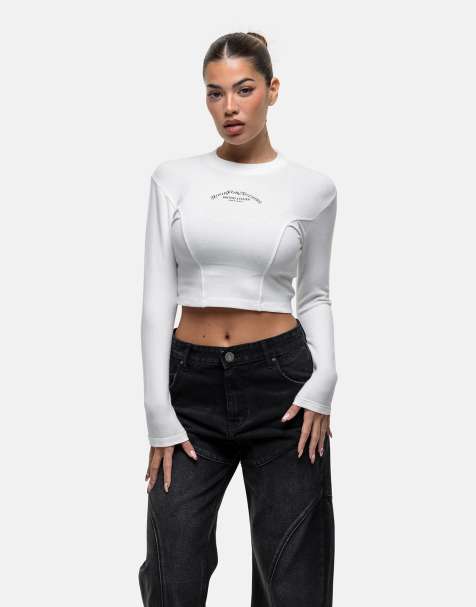 Good For Nothing - Core - T-shirt met lange mouwen en merkteken in wit - view 1