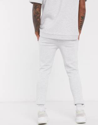 grey cropped joggers