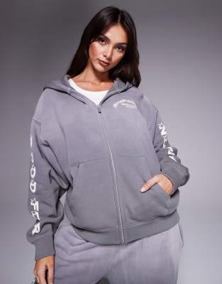 Good For Nothing Cropped Motif Back Detail Hoodie
