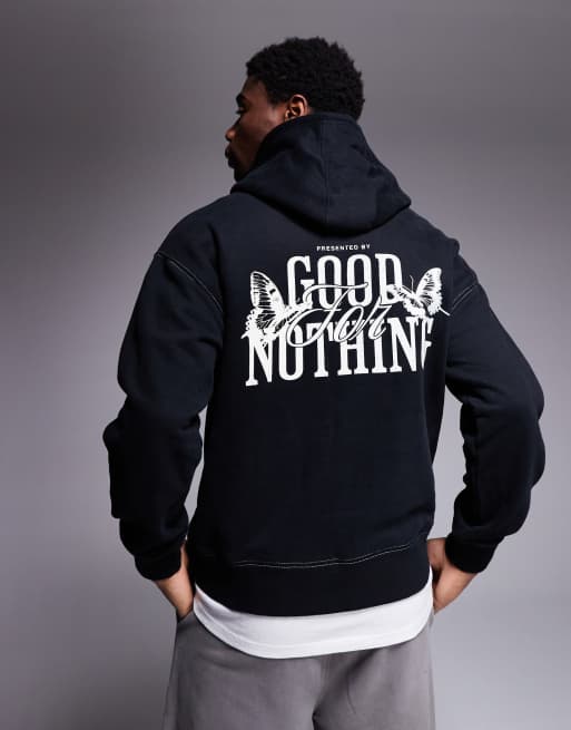 Good For Nothing – Czarna bluza z kapturem i nadrukiem na plecach 