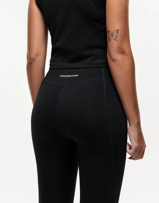 Good For Nothing – Czarne dopasowane legginsy z ozdobnym szwem, 4 z 4