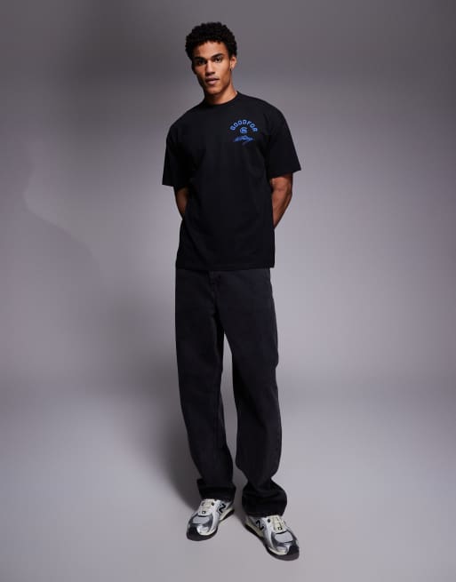 Good For Nothing – Czarny T-shirt oversize z logo na plecach, 2 z 5