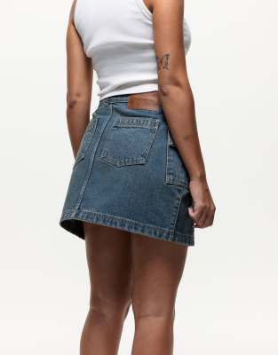 Good For Nothing Denim Mini Skirt In Blue