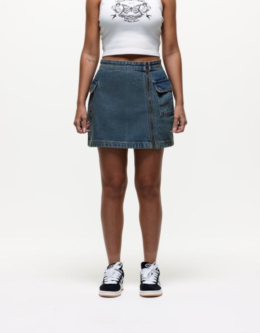 【Anyone more】Bit Washing Denim Mini Skirt Xs Skirt - Medium Wash | Levi's® US