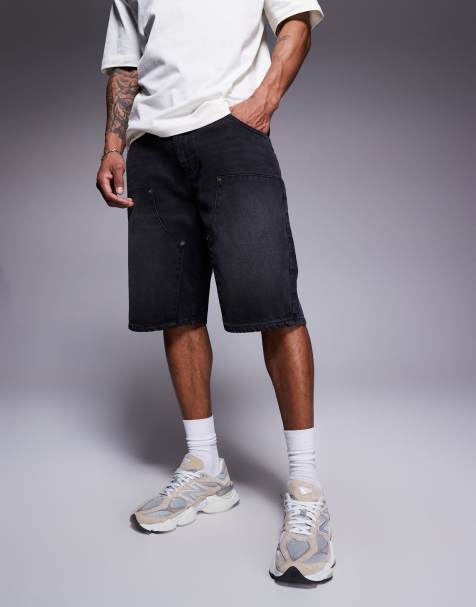 Good For Nothing - Denim skater short in zwart - view 1